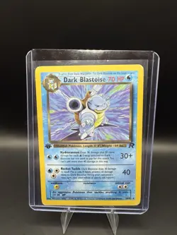 Pokemon TCG Dark Blastoise 20/82 Rare Non-Holo Card 1st Edition - Image 1