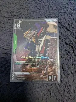 Gundam Card Game Newtype Rising Wing Gundam Zero GD01-024 LR+ Holo Foil - Image 1
