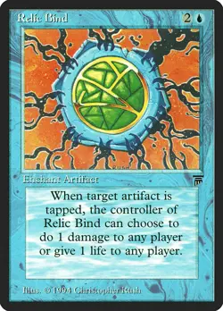 Relic Bind Legends HEAVILY PLD Blue Uncommon MAGIC THE GATHERING CARD ABUGames - Image 1