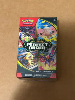 Pokemon TCG: Mega Evolution-Perfect Order Booster Bundle (6 Packs) New Sealed - Image 1