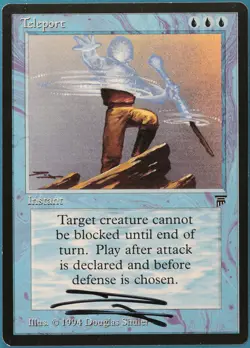 Teleport Legends NM Blue Rare SIGNED MAGIC GATHERING CARD (ID# 237065) ABUGames - Image 1