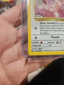 Pokemon TCG Koga's Ditto Gym Challenge 10/132 Holo Unlimited Holo Rare - Image 5