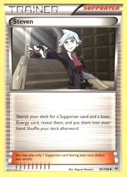 STEVEN 90/108 UNCOMMON ROARING SKIES POKEMON LIGHTLY PLAYED - Image 1