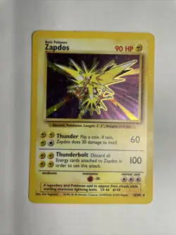 *Holo Bleed*1999 Base Set Zapdos Holo 16/102 Rare WOTC Pokemon Card TCG Original - Image 1