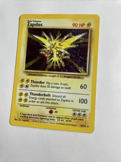 *Holo Bleed*1999 Base Set Zapdos Holo 16/102 Rare WOTC Pokemon Card TCG Original - Image 4