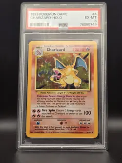 Charizard 4/102 PSA 6 EX-MT Pokemon Game Base Set Unlimited Holo Rare - Image 1