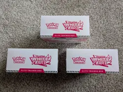 Pokemon TCG Scarlet & Violet White Flare Elite Trainer Box ETB. Lot of 3. - Image 3
