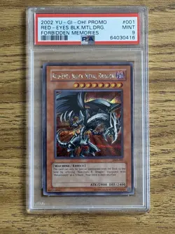 2002 Yugioh Red-Eyes Black Metal Dragon FMR-001 Promo PSA 9 MINT - Image 1
