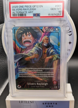 2025 One Piece Silvers Rayleigh Alternate Art! English! PSA 10! #OP12-001! - Image 1
