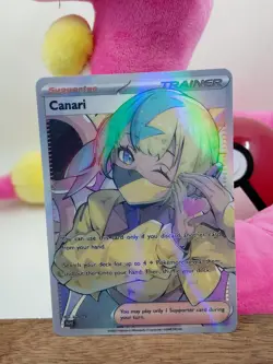 Canari Trainer FA Custom Full Art Pokemon Anime Waifu Card Supporter Pokemon Z-A - Image 1