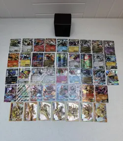 Pokemon Trading Card Game 42 Cards Big Lot EX GX Breaks Holo Full Art Rare Case - Image 1