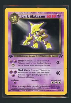 MP Dark Alakazam 1st Edition Team Rocket Pokemon Card 18/82 - Image 1
