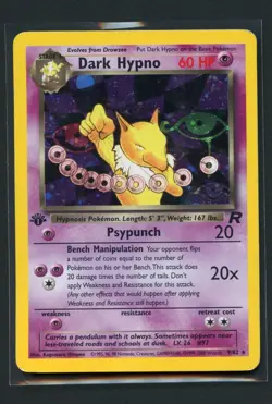 MP Dark Hypno Holo 1st Edition Team Rocket Pokemon Card 9/82 - Image 1