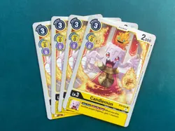 Candlemon BT8-035 Playset New Awakening Digimon Card Game x4 - Image 1
