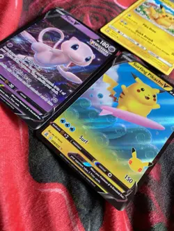 Pokemon TCG Holo Mew V Surfing Pikachu V 2017 Pikachu Card Lot - Image 3