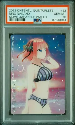 PSA 10 the Quintessential Quintuplets Movie Wafers Card Nino Nakano SP22 2022 - Image 1