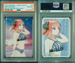 PSA 10 the Quintessential Quintuplets Movie Wafers Card Nino Nakano SP22 2022 - Image 3