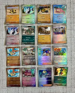 Pokemon TCG | 16 Card Pokeball Reverse Lot | Black Bolt | Prismatic Evolutions - Image 1