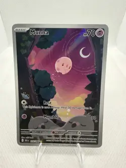 Pokemon TCG Munna 116/086 Sv: Black Bolt Illustration Rare Holo Card - Image 1