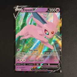 Espeon V SWSH201 SSP Black Star Promo Holo Pokemon Card NM - Image 1