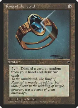 MTG Ring of Renewal NM Fallen Empires FEM Reserved List Magic Gathering card - Image 1