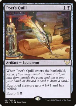 MTG Poet's Quill Strixhaven: School of Mages 82 Regular Rare - Image 1