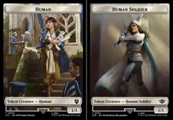 Human (0004) // Human Soldier (0001) Double-sided Token x1 - Commander: The Lord - Image 1