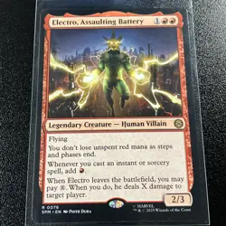 Wizards of the Coast Electro, Assaulting Battery Marvel's Spider-Man Rare Red - Image 1