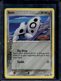 2007 Pokemon EX Power Keepers Aron Reverse Holo #42/108 - Image 1