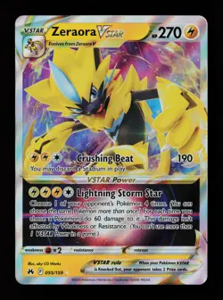 Zeraora VSTAR 055/159 Ultra Rare Holo Crown Zenith Pokemon Card - Image 1