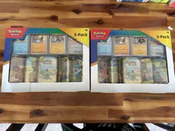 2x Pokemon TCG Paldea Friends Mini Tin 5-Pack Sealed - Image 1