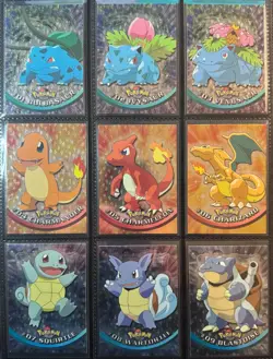 Pokemon TOPPS Series 1 - Complete Flame embossed Silver HOLO set 90/90 - EXC/VG - Image 1