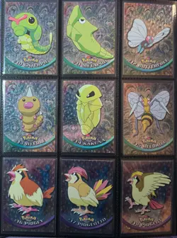Pokemon TOPPS Series 1 - Complete Flame embossed Silver HOLO set 90/90 - EXC/VG - Image 5