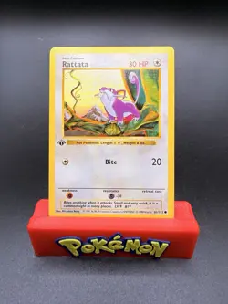 Pokemon Rattata 61/102 1st Edition Base Set Shadowless Near Mint NM 1999 WOTC - Image 1
