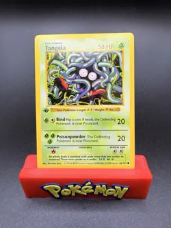 1st Edition Tangela 66/102 Common Base Set Shadowless Pokemon NM - Image 1
