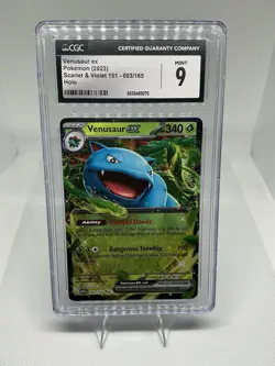Pokemon Venusaur ex 003/165 SV151 Double Rare Holo EX CGC 9 340 HP - Image 1