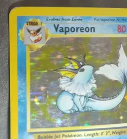 Rare, Holographic Pokemon Jungle Set Vaporeon 12/64 (Unlimited, English) - Image 3
