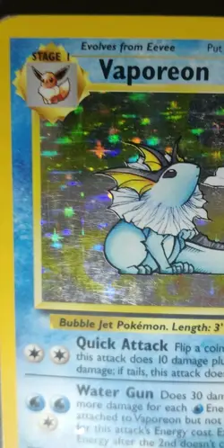 Rare, Holographic Pokemon Jungle Set Vaporeon 12/64 (Unlimited, English) - Image 5