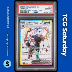 2025 POKEMON SV BS PROMO PRISMATIC EVOLUTIONS FIGURE COLL #176 UMBREON EX PSA 10 - Image 1