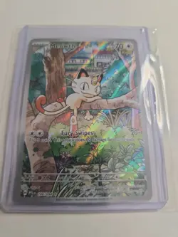Pokemon TCG Meowth 106/094 Illustration Rare Full Art Holo Phantasmal Flames EN - Image 3