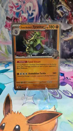 Pokemon Team Rockets Tyranitar STAFF promo 096 Destined Rivals - Image 1