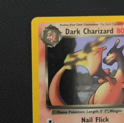 Pokemon Dark Charizard 4/82 Team Rocket Unlimited Holo Rare Stage 2 80HP 2000 - Image 3