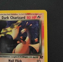 Pokemon Dark Charizard 4/82 Team Rocket Unlimited Holo Rare Stage 2 80HP 2000 - Image 4
