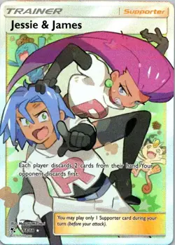 Pokemon Jessie & James Full Art Ultra Rare Holo 68/68 Hidden Fates NM (SKU 1-4) - Image 1