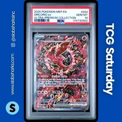 2025 POKEMON MEP BLACK STAR PROMO MEGA CHARIZARD EX UPC #024 ORICORIO EX PSA 10 - Image 1