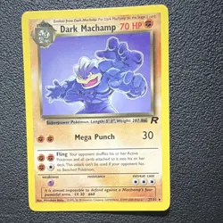 Pokemon Dark Machamp 27/82 Team Rocket Rare 2000 First 1st Edition Pikachu - Image 1