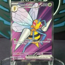 Pokemon Beedrill EX Chaos Rising #098/086 Ultra Rare Full Art Holo Near Mint - Image 1