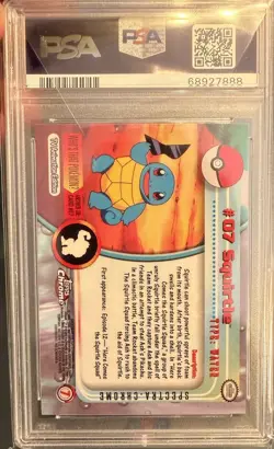 2000 TOPPS CHROME POKEMON T.V. #7 SQUIRTLE POKEMON T.V. SPECTRA - PSA 8 - Image 2
