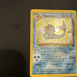 Vaporeon 12/64 Holo Rare Jungle Pokemon Unlimited Holo Damaged - Image 2
