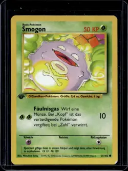1999 Pokemon German 1st Edition Koffing #51/102 - Image 1